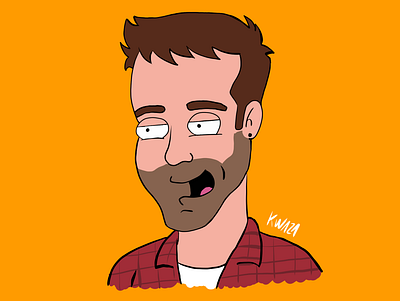 Self portrait / Family Guy Style character design digital art digital illustration illustration