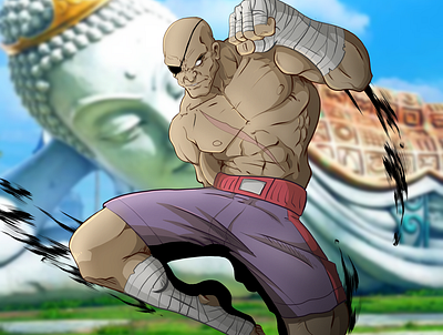 Sagat / Street Fighter character design digital art digital illustration illustration