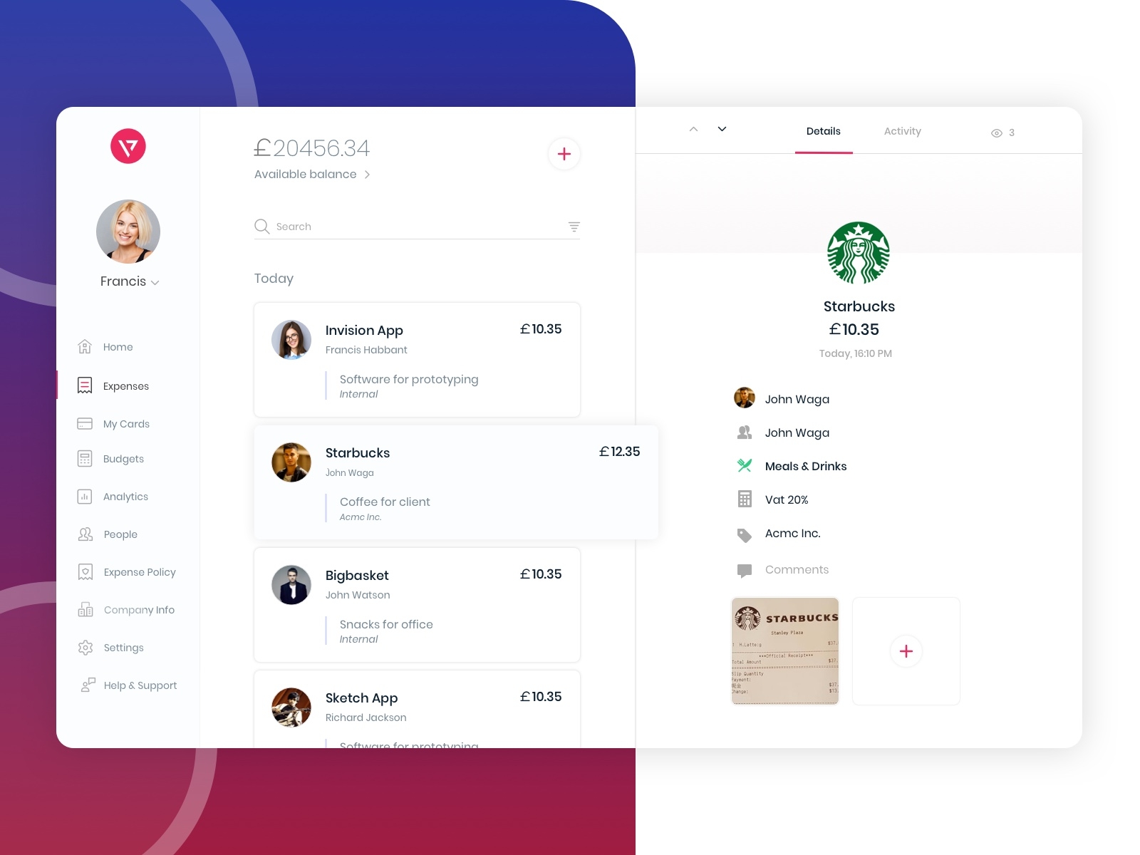 expenses-management-by-rakesh-patel-on-dribbble