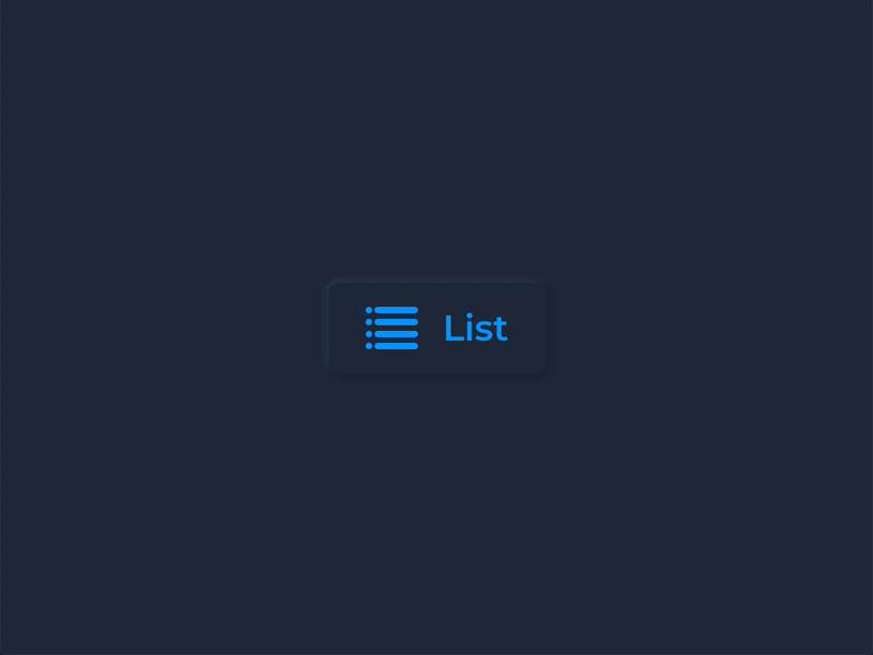 List & Grid View Toggle animation dailyui microinteraction neumorphic uicomponent