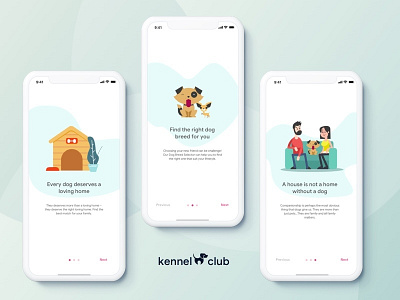 Kennel Club - Onboarding dailychallenge dailyui design illustration interfacedesign sketch sketchapp ui uichallenge uidaily uidesign uidesignpatterns uiinspiration uitrends userinterface vector visualdesign