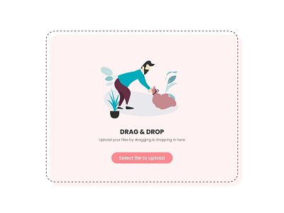 Drag Drop - Document upload dailyui illustration ui uitrends vector