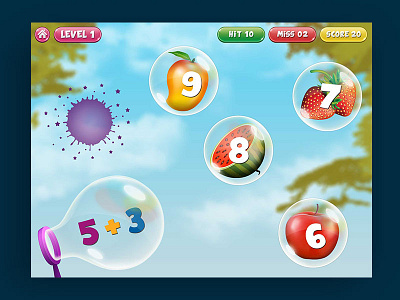 Fruit shots kids maths game