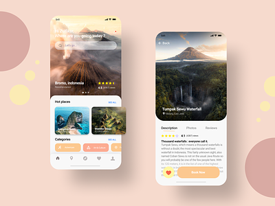 Mobile Travel App Design android booking calm clean figma indonesia ios mobile mobile app mobile app design place travel travel app traveling trip trip planner ui uidesign ux uxdesign