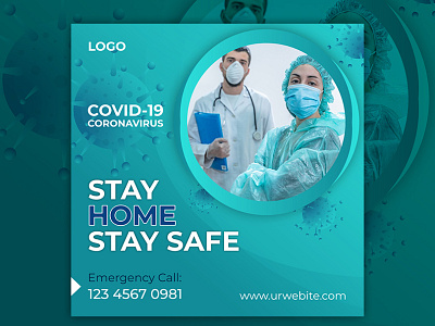 COVID-19 Social Media Post Template Design ads banner ad banners branding cover covid 19 design instagram post social socialmedia socialmediapost