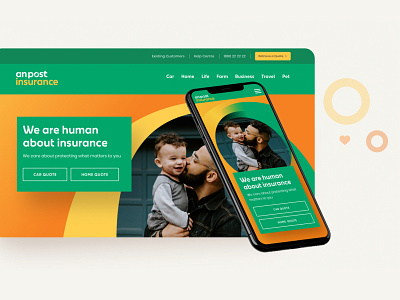 An Post Insurance UI design