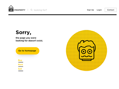 Daily UI 08 — 404 error 404 404 error page 404page daily ui landing page property webdesign