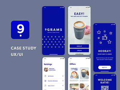 9 Grams Coffee Club - A coffee loyalty app concept app case study loyalty card project transaction ux ux ui