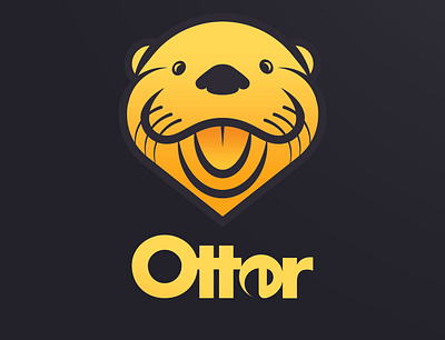 Logo Design: Otter animal animal logo animals branding design icon logo typography vector