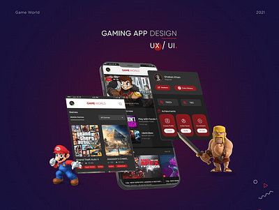 Game World UX/UI - App Design application design design graphic design ui ux