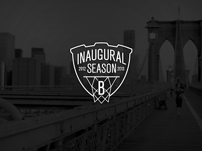 Brooklyn Nets Inaugural Season Concept brooklyn brooklyn bridge crest inaugural season logo nba nets patch shield