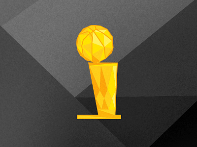 NBA O'Brien Trophy cavs curry finals illustration lebron nba obrien polygon trophy warriors