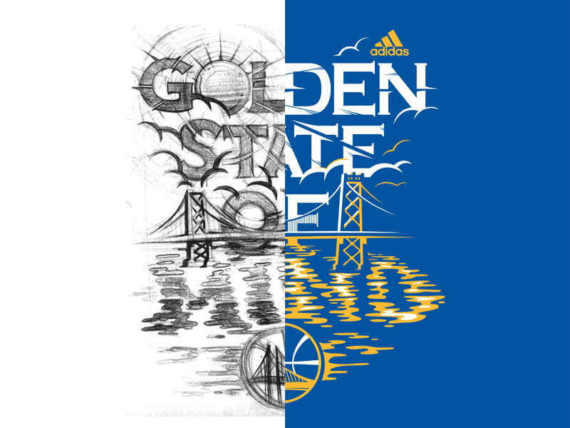 Golden State of Mind apparel golden state graphic nba shirt sketch warriors