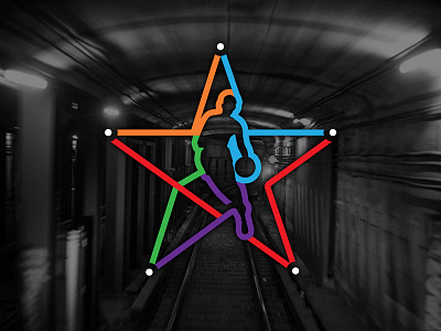 NBA NYC AS15 SECONDARY 2015 all star dribbler logo map nba secondary star subway train