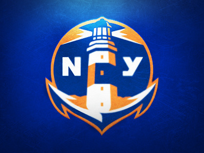 New York Islanders Logo Concept anchor hockey identity islanders lighthouse logo new york nhl sports