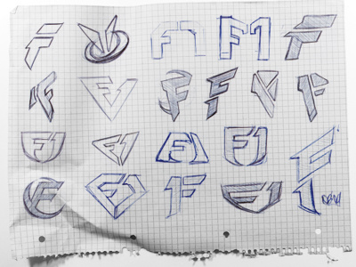 Final One Logo Sketches