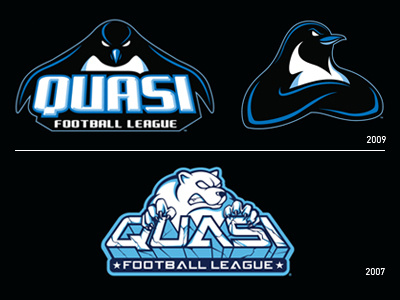 QFL Logo Progression bear ice logo penguin polar sports typography