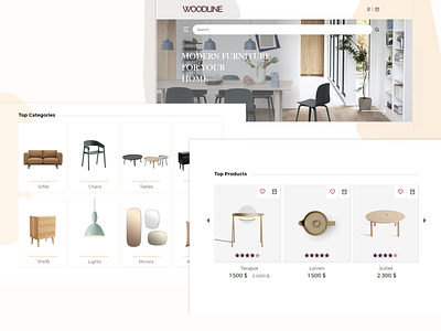 Furniture E-commerce online store e commerce firstshot furniture website ui web