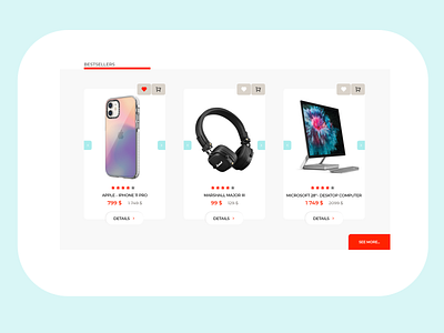 Bestseller product's page design e commerce ui ux web