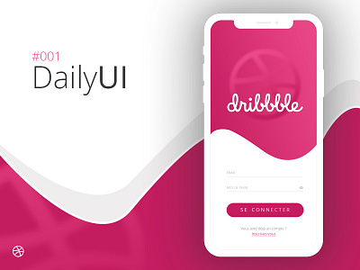 #001 Daily UI Challenge - Sign up 001 app design daily 100 challenge daily ui daily ui 001 daily ui challenge design mobile app design paris ui design