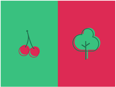 Iconcherrytree cherry green illustration illustrator paris red trainings tree vector