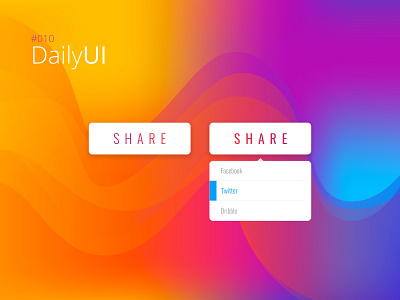 #010 Daily UI Challenge - Social Share