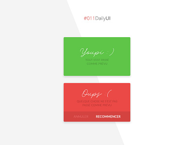 #011 Daily UI Challenge - Flash Message 011 daily 100 challenge daily ui daily ui 011 daily ui challenge design paris popup popup alerts ui ui design webdesign