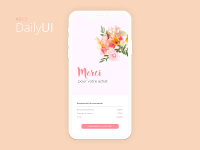 #017 Daily UI Challenge - Email receipt 017 app design daily 100 challenge daily ui daily ui 017 daily ui challenge email receipt mobile app design paris