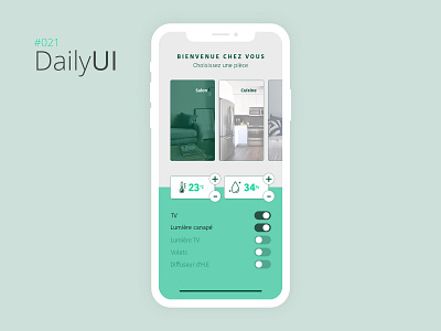 #021 Daily UI Challenge - Home Monitoring Dashboard 021 app design daily 100 challenge daily ui daily ui 021 daily ui challenge dashboard design home monitoring dashboard mobile app design paris ui design