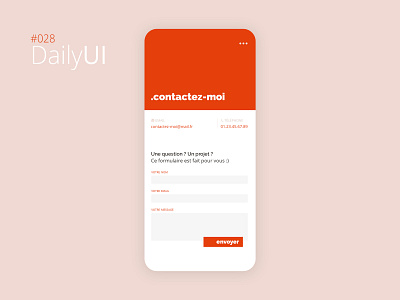 #028 Daily UI Challenge - Contact Us 028 app design contact form daily 100 challenge daily ui daily ui 028 daily ui challenge mobile app design paris