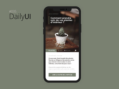 #035 Daily UI Challenge - Blog post
