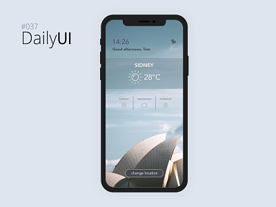 #037 Daily UI Challenge - Weather