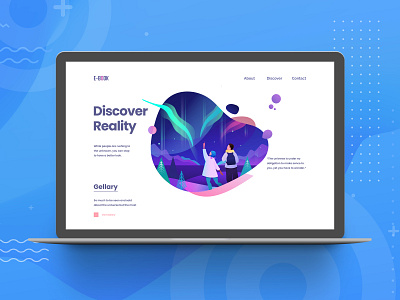 E-BOOK - Home Page design flat illustration ui ux vector web website