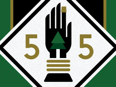 Stitched Banner 55th degree beeteeth dan christofferson hand icon symbols