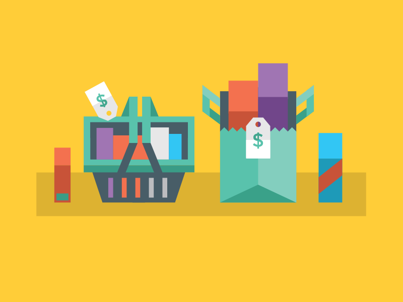 Shopping Icons by Dan Christofferson for Big Cartel on Dribbble