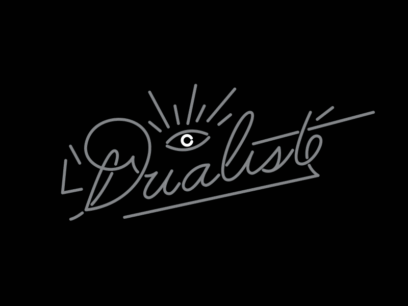 L'Dualiste beeteeth dualist lettering neon