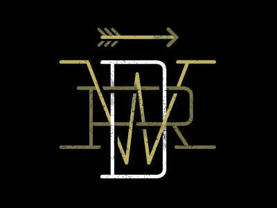 WDR Monogram beeteeth black gold illustration monogram type wähle das recht