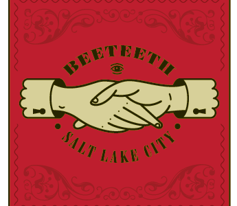 handshake emblem art beeteeth icon illustration