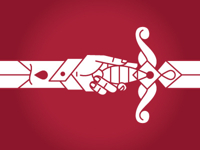 Sword beeteeth illustration pattern