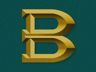 36 Days of Type - B 36daysoftype 36daysoftype07 distressed embossed gold illustration lettering type typography vintage