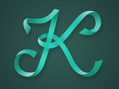 36 Days of Type - K 36 days of type 36days 36daysoftype 36daysoftype07 distressed handlettering illustration lettering ribbon script type typography vintage