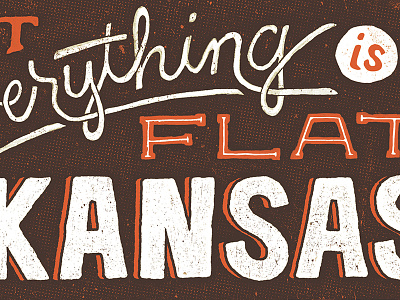 Not Everything is Flat in Kansas boobs graphic lettering shirt state type typography