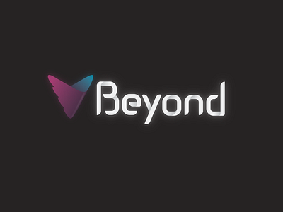 Beyond Logo arrowhead flight lockup logotype space tourism travel wings