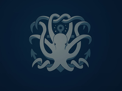 Octopus Anchor Lockup bubbles creature deep ocean sea sink tangle tentacle wrap