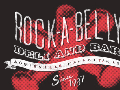 Rock-a-Belly Deli T-Shirt bar deli restaurant shirt typography