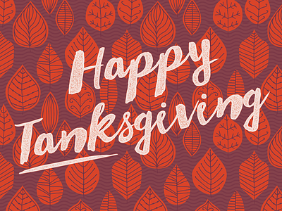 Happy Tanksgiving distress hand illustration leaf leaves lettering pattern texture thanksgiving turkey