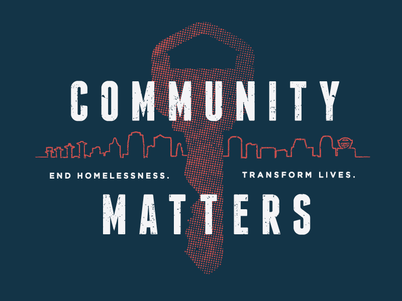 Community Matters Shirt awareness be halftone homeless key lives skyline t shirt the transform