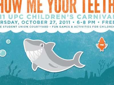 Show Me Your Teeth carnival children fish gotham illustration league gothic ocean shark teeth