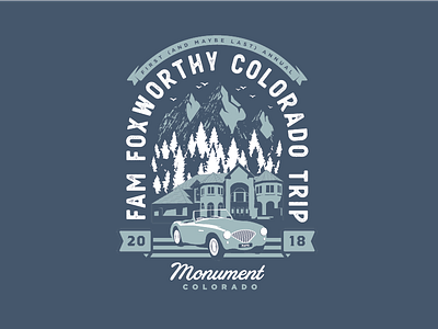 Family Colorado Vacation Shirts car colorado healey house monument mountains print screen trees