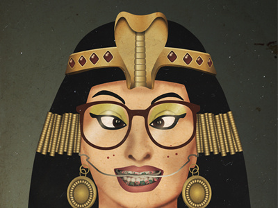 Cleo braces cleopatra illustration